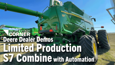 [Technology Corner] Deere Dealer Demos Limited Production S7 Combine with Automation